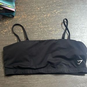 XL black bandeau sports bra